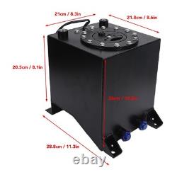 10L Fuel Cell Gas Tank With Cap Level Sender Aluminum Alloy Race Fuel Tank For
