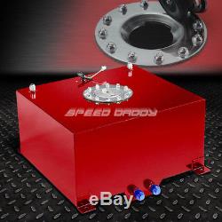 10 Gallon/38l Red Coat Aluminum Racing/drift Fuel Cell Tank+cap+level Sender