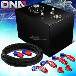 12 Gallon Top-feed Coated Race Fuel Cell Tank+cap+level Sender+steel Line Kit
