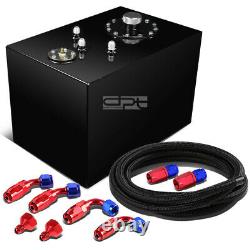 12 Gallon Top-feed Coated Race Reserved Tank+cap+level Sender+steel Line Kit