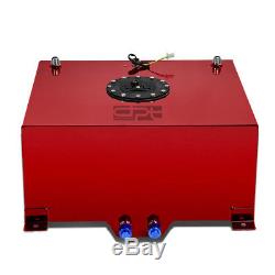 15.5 Gallon Lightweight Red Coat Aluminum Racing Fuel Cell Tank+level Sender