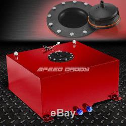 15.5 Gallon Red Coated Aluminum Racing/drift Fuel Cell Gas Tank+level Sender