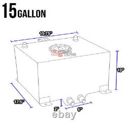 15 Gallon/57l Racing Red Aluminum Gas Fuel Cell Tank+level Sender 20x17.5x10