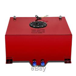 15 Gallon Lightweight Red Coat Aluminum Race Drift Fuel Cell Tank+level Sender