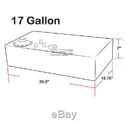 17 Gallon Top-feed Coated Race Reserved Tank+cap+level Sender+steel Line Kit
