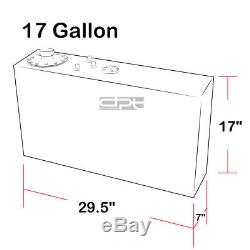 17 Gallon Top-feed Coated Race Slim Reserved Tank+level Sender+nylon Line Kit