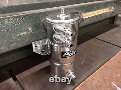 1.5 Ltr Alloy fuel swirl pot anti surge tank 3 x -6 fittings 1 x -8 feed