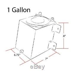 1 Gallon Aluminum Racing Fuel Cell Tank+cap+line Kit+pressure Regulator Black