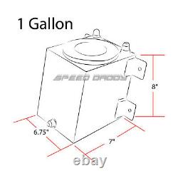 1 Gallon Coated Racing Fuel Cell Tank+cap+line Kit+pressure Regulator Black