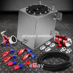 1 Gallon Racing Fuel Cell Tank+line Kit+pressure Regulator+inline Filter Red