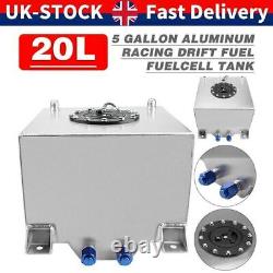 20L/5 Gallon Aluminum Racing Drift Fuel Fuel Cell Tank 20L + Cap Foam Outside UK