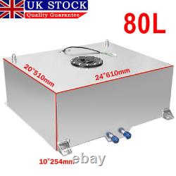 20 Gallon 80L Aluminum Racing Drift Fuel Cell Tank With Cap Foam Outside