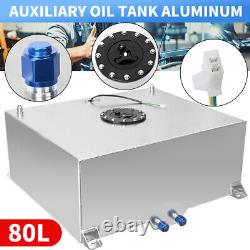 20 Gallon 80L Aluminum Racing Drift Fuel Cell Tank With Cap Foam Outside