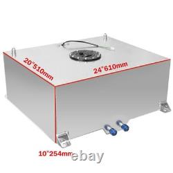 20 Gallon 80L Aluminum Racing Drift Fuel Cell Tank With Cap Foam Outside