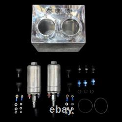 2.5 Litre Race Swirl Pot/Tank + 2 X 044 Type Fuel Pump + 3 x AN6 Fittings