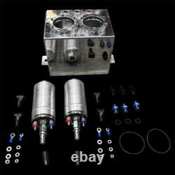 2.5 Litre Race Swirl Pot/Tank + 2 X 044 Type Fuel Pump + 3 x AN6 Fittings