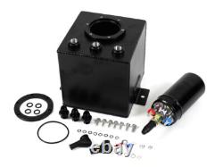 3 Liters Aluminum Catch Tank + 044 Pump Set Black Fuel Tank Rally Turbo Race