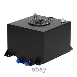 5 Gal Universal Aluminum Fuel Cell Gas Tank for Auto Car Racing Black