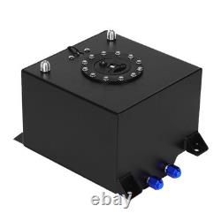 5 Gallon Black Aluminum Fuel Cell Gas Tank for Auto Car Racing Offroad Use