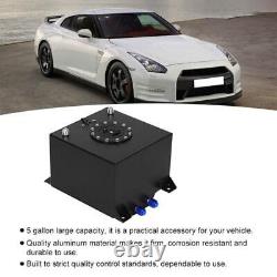 5 Gallon Black Aluminum Fuel Cell Gas Tank for Auto Car Racing Utility