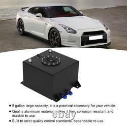 5 Gallon Black Aluminum Fuel Cell Tank Universal Auto Car Racing Portable