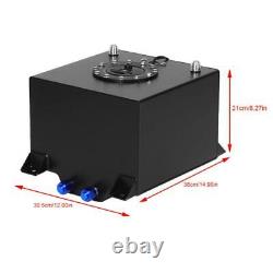5 Gallon Black Aluminum Fuel Cell Tank Universal Auto Car Racing Portable