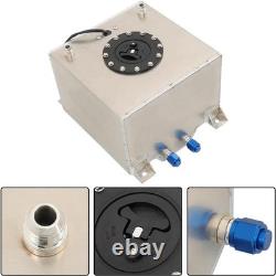 5 Gallon Universal Fuel Cell Gas Tank Aluminum Polished Race Street Drift Strip