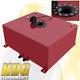 80 Liter / 21 Gallon Red Aluminum Fuel Cell Tank With Black Cap Track Upgrade