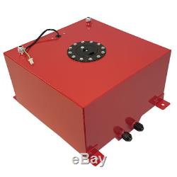 80 Liter / 21 Gallon Red Aluminum Fuel Cell Tank with Gauge Sender Black Cap