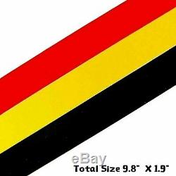 9.8 Germany European Flag Color Stripe Vinyl Decal Stickers For Hood Bumper