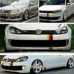 9.8 Germany European Flag Color Stripe Vinyl Decal Stickers For Hood Bumper