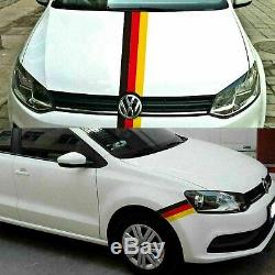 9.8 Germany European Flag Color Stripe Vinyl Decal Stickers For Hood Bumper