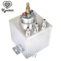Aluminum 2L Racing AN6 Swirl Fuel Surge Pot Tank With 044 Fuel Pump External NEW