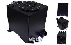Aluminum Fuel Tank Black 2.5 Gallon Drifting Fuel Cell Gas Tank+Level Sender