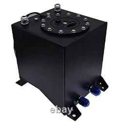 Aluminum Fuel Tank Black 2.5 Gallon Drifting Fuel Cell Gas Tank+Level Sender