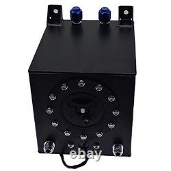 Aluminum Fuel Tank Black 2.5 Gallon Drifting Fuel Cell Gas Tank+Level Sender