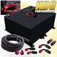 Black Aluminum Fuel Cell Gas Tank 21 Gallon 80 Liters with Red Cap + Oil Feed Line