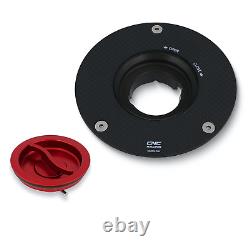 CNC Racing Quick Release Carbon Tank Cap KTM RC8 09-15 Satin Carbon Red