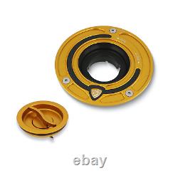 CNC Racing Quick Release Fuel Gas Tank Cap Aprilia Tuono V4 11-19 Gold-Gold