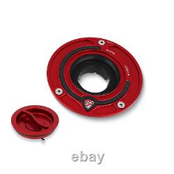 CNC Racing Quick Release Fuel Gas Tank Cap Aprilia Tuono V4 11-19 Red-Red