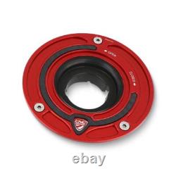 CNC Racing Red Fuel Tank Cap Flange Carbon Aprilia RSV4 1100 2021-2022