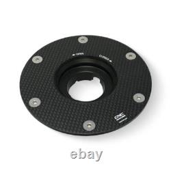 CNC Racing polished fuel tank cap flange Carbon Ducati Multistrada V2S 2022-2024