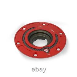 CNC Racing red fuel tank cap flange Carbon Ducati Diavel 1260S 2019-2022