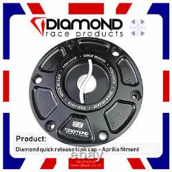 DIAMOND RACE PRODUCTS APRILIA RSV1000 QUICK RELEASE TANK CAP 02-03 Models