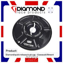 DIAMOND RACE PROD. QUICK RELEASE FUEL TANK CAP KAWASAKI ZX10R 2020 3-bolt