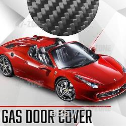 For 10-15 Ferrari 458 Italia Spide Real Carbon Fiber Gas Door Cover Overlay Trim