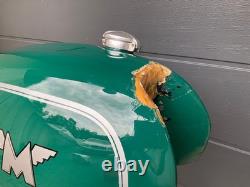 For Legendary Matchless G50 racing AL fuel petrol tank with an older repair