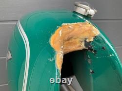 For Legendary Matchless G50 racing AL fuel petrol tank with an older repair