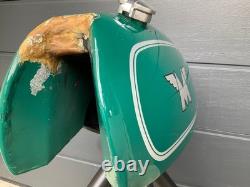 For Legendary Matchless G50 racing AL fuel petrol tank with an older repair