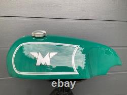 For Legendary Matchless G50 racing AL fuel petrol tank with an older repair